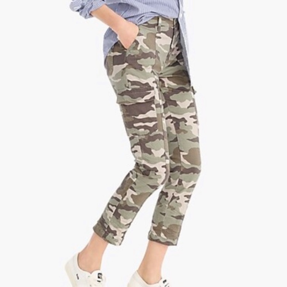 NWOT J.Crew Vintage Straight Camo Pants